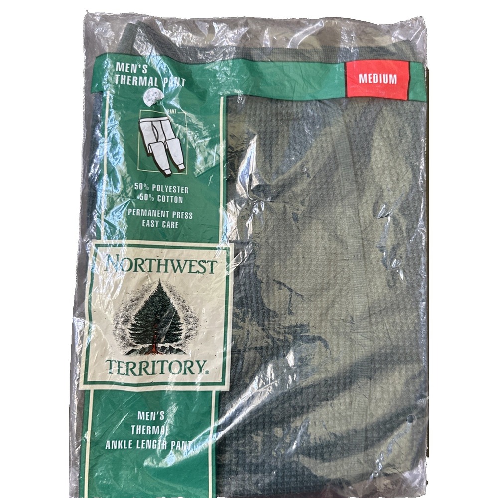 Vintage Northwest Territory-Thermal‎ Pants-Men's Size M-Green- Ankle Length-90's